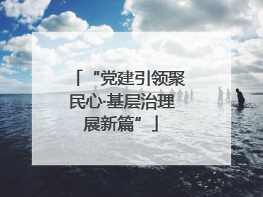 “党建引领聚民心·基层治理展新篇”