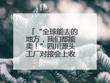 “全球能去的地方，我们都能卖！”四川源头工厂对接会上收获海量意向