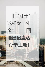 “寸土”这样变“寸金”——四地出招盘活存量土地