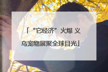 “它经济”火爆 义乌宠物展聚全球目光