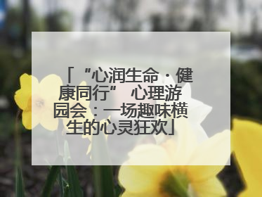 “心润生命・健康同行” 心理游园会：一场趣味横生的心灵狂欢