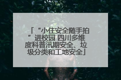 “小住安全随手拍”进校园 四川多维度科普汛期安全、垃圾分类和工地安全