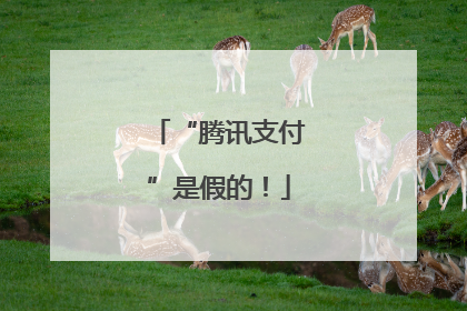 “腾讯支付”是假的！