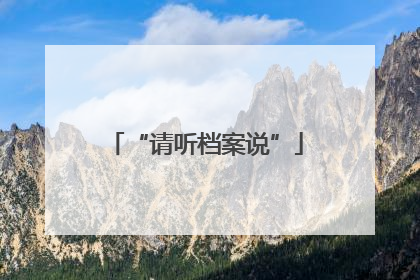 “请听档案说”