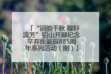 “词韵千秋 稼轩流芳”铅山开展纪念辛弃疾诞辰885周年系列活动（图）