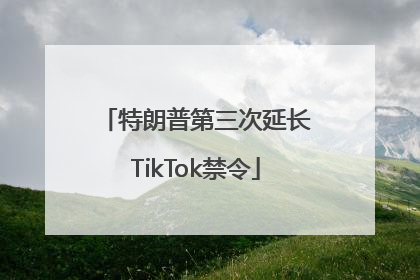 特朗普第三次延长TikTok禁令