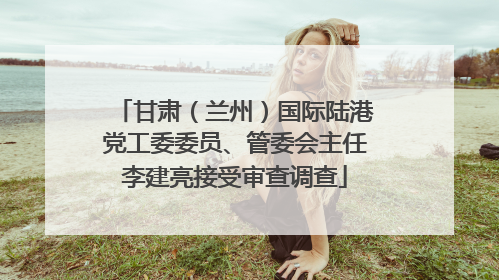 甘肃（兰州）国际陆港党工委委员、管委会主任李建亮接受审查调查