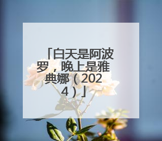 白天是阿波罗，晚上是雅典娜（2024）