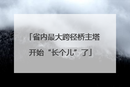 省内最大跨径桥主塔开始“长个儿”了