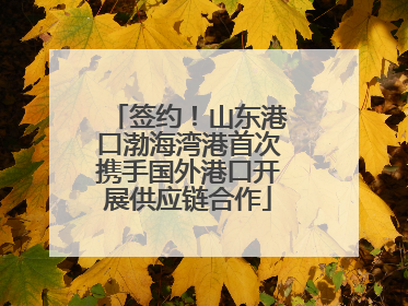 签约！山东港口渤海湾港首次携手国外港口开展供应链合作