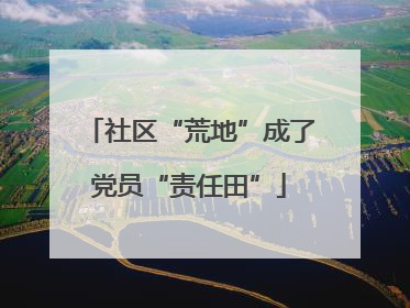 社区“荒地”成了党员“责任田”