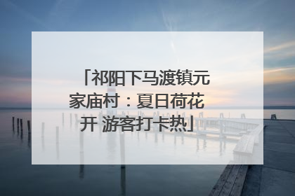 祁阳下马渡镇元家庙村：夏日荷花开 游客打卡热