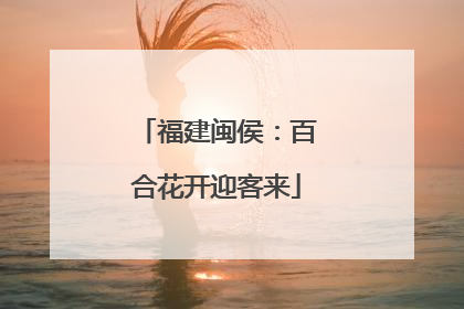 福建闽侯：百合花开迎客来