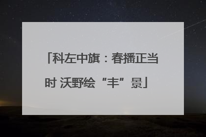 科左中旗：春播正当时 沃野绘“丰”景