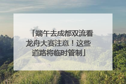 端午去成都双流看龙舟大赛注意!这些道路将临时管制