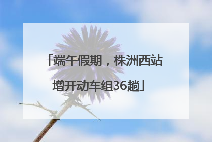 端午假期，株洲西站增开动车组36趟
