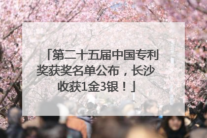 第二十五届中国专利奖获奖名单公布，长沙收获1金3银！