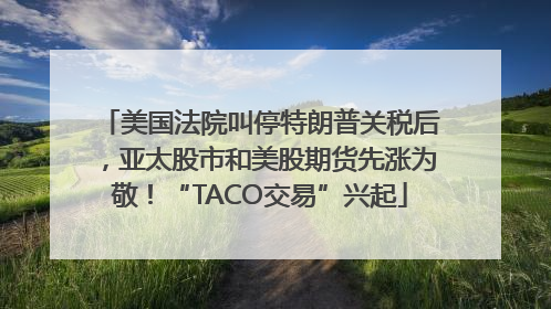 美国法院叫停特朗普关税后，亚太股市和美股期货先涨为敬！“TACO交易”兴起