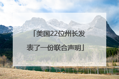 美国22位州长发表了一份联合声明