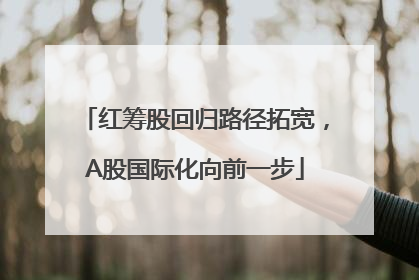 红筹股回归路径拓宽，A股国际化向前一步