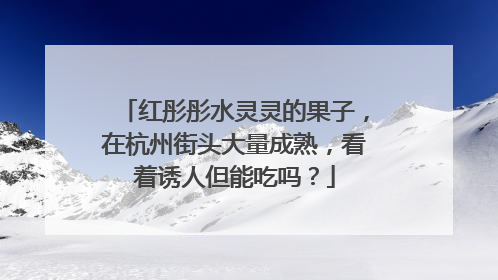 红彤彤水灵灵的果子，在杭州街头大量成熟，看着诱人但能吃吗？