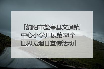 绵阳市盐亭县文通镇中心小学开展第38个世界无烟日宣传活动