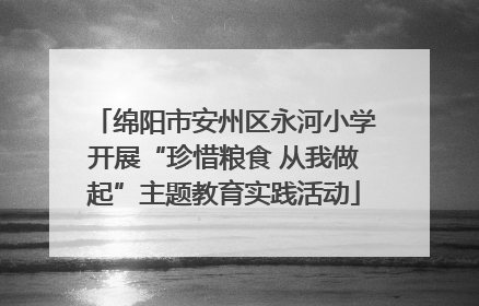 绵阳市安州区永河小学开展“珍惜粮食 从我做起”主题教育实践活动