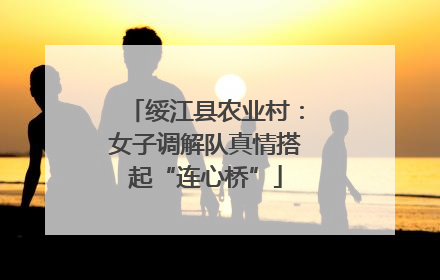 绥江县农业村：女子调解队真情搭起“连心桥”