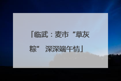 临武：麦市“草灰粽” 深深端午情
