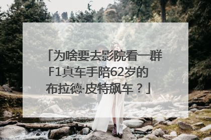 为啥要去影院看一群F1真车手陪62岁的布拉德·皮特飙车？