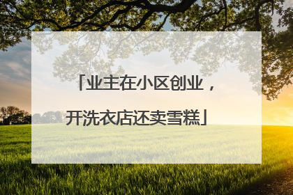 业主在小区创业，开洗衣店还卖雪糕