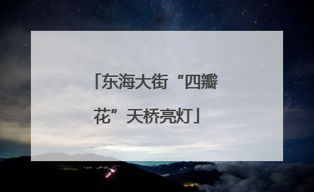 东海大街“四瓣花”天桥亮灯