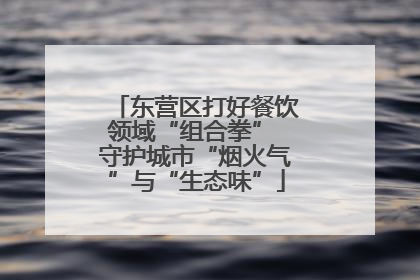 东营区打好餐饮领域“组合拳” 守护城市“烟火气”与“生态味”