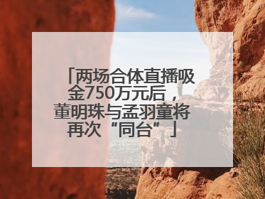 两场合体直播吸金750万元后，董明珠与孟羽童将再次“同台”