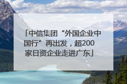 中信集团“外国企业中国行”再出发，超200家日资企业走进广东