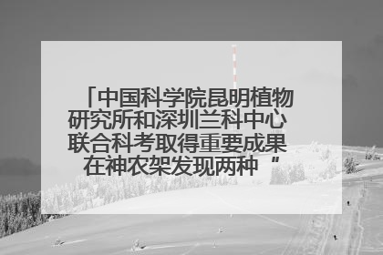 中国科学院昆明植物研究所和深圳兰科中心联合科考取得重要成果 在神农架发现两种“国保”级兰花