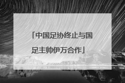 中国足协终止与国足主帅伊万合作
