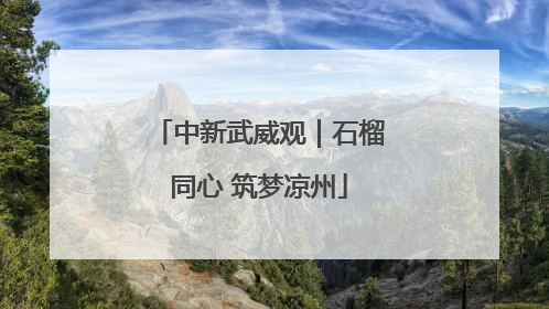 中新武威观｜石榴同心 筑梦凉州