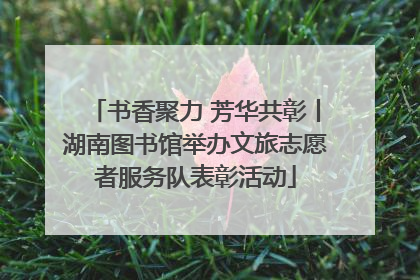书香聚力 芳华共彰丨湖南图书馆举办文旅志愿者服务队表彰活动
