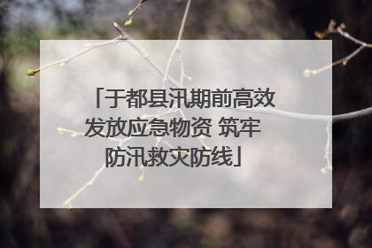 于都县汛期前高效发放应急物资 筑牢防汛救灾防线