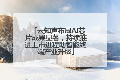 云知声布局AI芯片成果显著，持续推进上市进程助智能终端产业升级