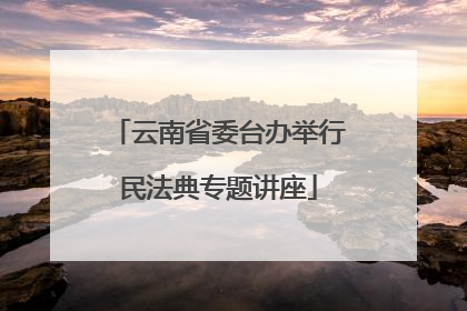 云南省委台办举行民法典专题讲座