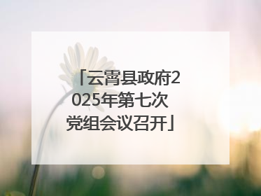 云霄县政府2025年第七次党组会议召开