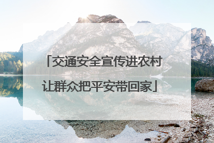 交通安全宣传进农村 让群众把平安带回家