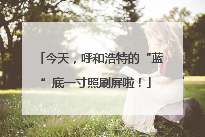 今天，呼和浩特的“蓝”底一寸照刷屏啦！