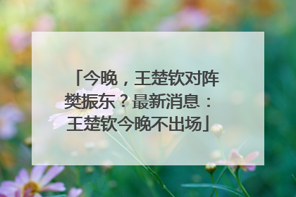 今晚，王楚钦对阵樊振东？最新消息：王楚钦今晚不出场