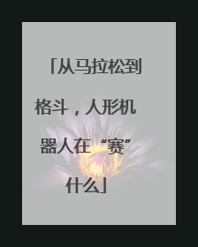 从马拉松到格斗，人形机器人在“赛”什么