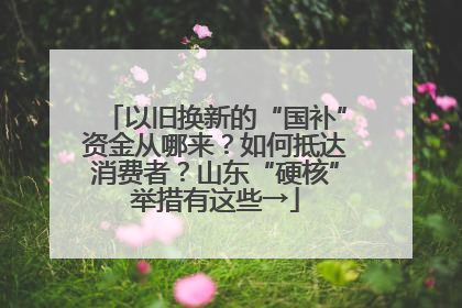 以旧换新的“国补”资金从哪来？如何抵达消费者？山东“硬核”举措有这些→