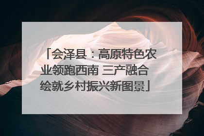 会泽县：高原特色农业领跑西南 三产融合绘就乡村振兴新图景