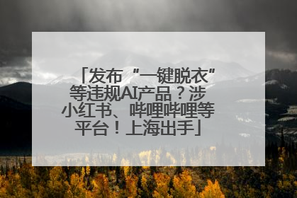 发布“一键脱衣”等违规AI产品？涉小红书、哔哩哔哩等平台！上海出手
